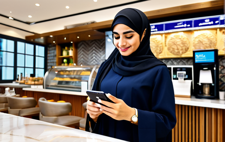 Digital Banking Transformation in Manama**

"A modern Bahraini woman, fully clothed in professional modest attire, using a mobile banking app in a stylish cafe in Manama, Bahrain. Background features subtle Bahraini cultural elements. Safe for work, appropriate content, perfect anatomy, correct proportions, well-formed hands, natural pose, digital illustration, high quality."

**